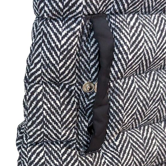 Tommy Hilfiger Puffer Vest Womens Small Down Filled Navy Blue Herringbone Preppy - Picture 4 of 10